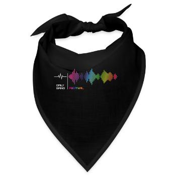 Daily Grind - Festival und Party Shirt Rainbow - Bandana - Schwarz - Vorne