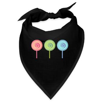 schokolade suessigkeiten candy chocolate94 - Bandana - Schwarz - Vorne