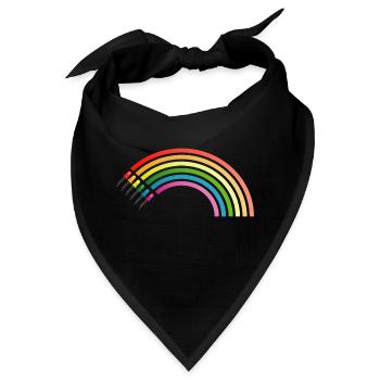 Regenbogen LED Shirt Geschenkidee Sonderangebot - Bandana - Schwarz - Vorne