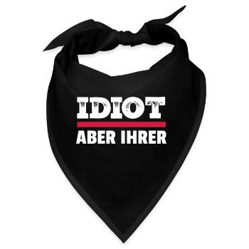 Zicke aber seine - Idiot aber ihrer Partnerlook - Bandana - Schwarz - Vorne