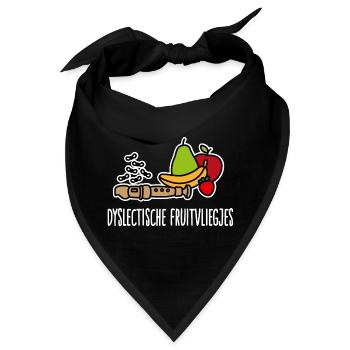 Dyslexische Frucht fliegen Legasthenie Blockflöte - Bandana - Schwarz - Vorne