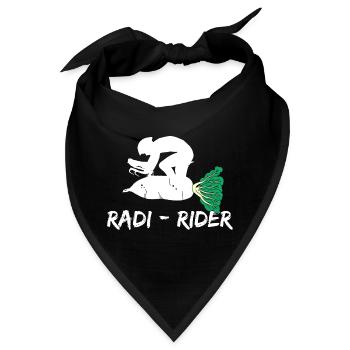 Fahrrad Rettich Herzschlag Rennrad Sport Radi Food - Bandana - Schwarz - Vorne