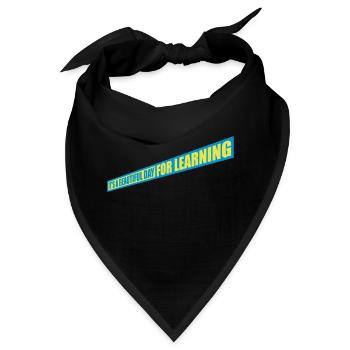 beautiful day for learning - Bandana - Schwarz - Vorne