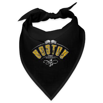 Boston Grunge-Effekt - Bandana - Schwarz - Vorne