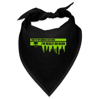 human costume alien Zitat - Bandana - Schwarz - Vorne