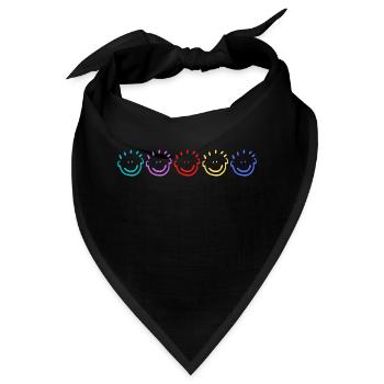 Mehrfarbiges Gesicht Kind - Bandana - Schwarz - Vorne
