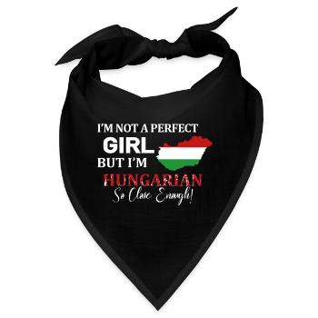 Ich bin kein perfektes Mädchen ungarisch - Bandana - Schwarz - Vorne