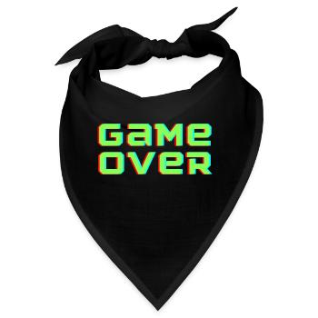 Game over - Bandana - Schwarz - Vorne
