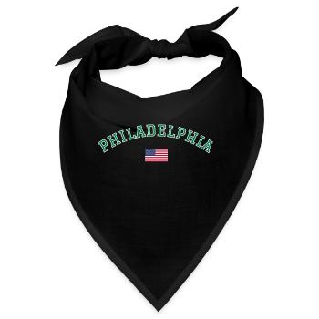 Philadelphia Amerika USA - Bandana - Schwarz - Vorne
