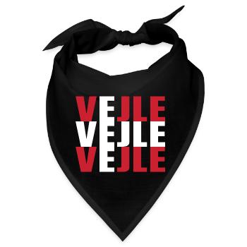 Vejle Dänemark Fahne - Bandana - Schwarz - Vorne