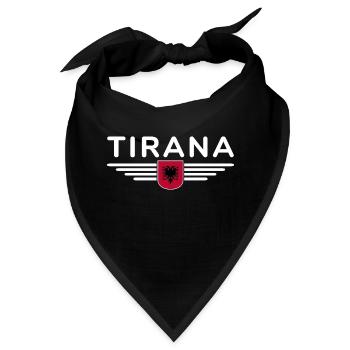 Tirana Design – Herz Albaniens - Bandana - Schwarz - Vorne