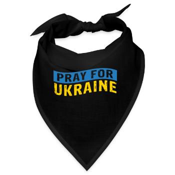 Pray for Ukraine - Bandana - Schwarz - Vorne
