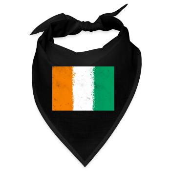 Flagge von Côte d'Ivoire - Bandana - Schwarz - Vorne