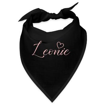 leonie name - Bandana - Schwarz - Vorne