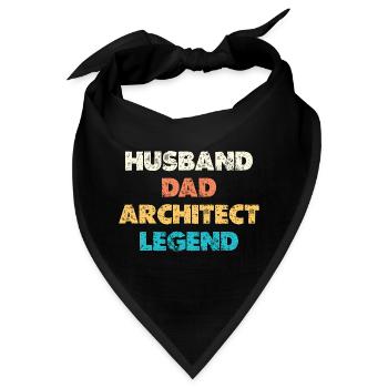 Husband Dad Architect Legend - Bandana - Schwarz - Vorne