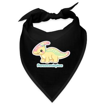 Pastellparasaurolophus Regenbogenkamm - Bandana - Schwarz - Vorne