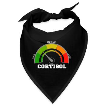 Lustiges, niedriges Cortisol, urkomisches, stressfreies Cortisol - Bandana - Schwarz - Vorne