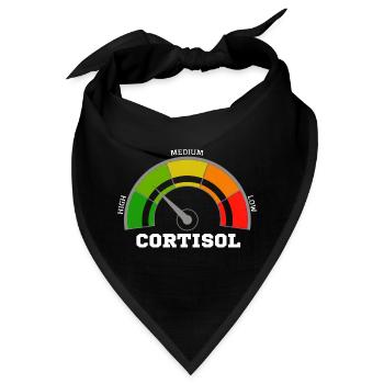 Lustiges, niedriges Cortisol, urkomisches, stressfreies Cortisol - Bandana - Schwarz - Vorne