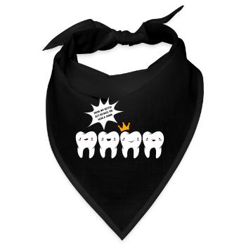 Zahnhygieniker Dental Zahnarzt - Bandana - Schwarz - Vorne