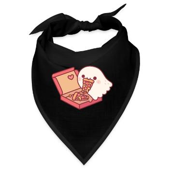 Süßer Geist liebt es, Peperoni-Pizza zu essen - Bandana - Schwarz - Vorne