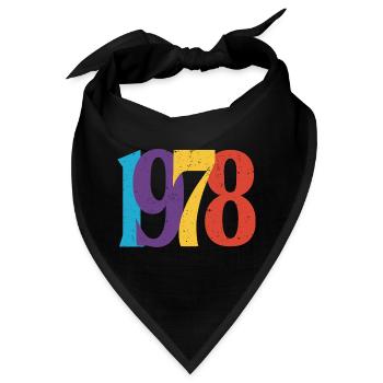Geboren 1978 Geburtstagsgeschenk Geburtstag 78 - Bandana - Schwarz - Vorne