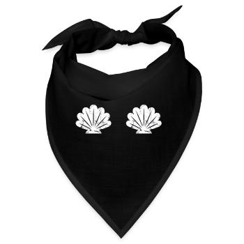 mermaid sea shell meerjungfrau muscheln - Bandana - Schwarz - Vorne
