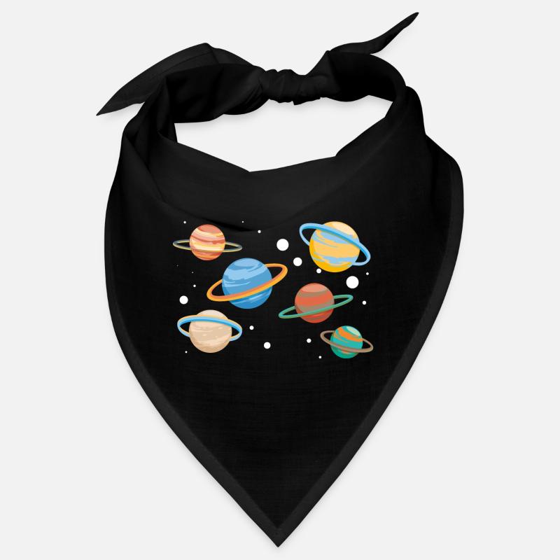 Saturn Planeten - Bandana - Schwarz