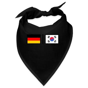 Germany & Korea - Bandana - Schwarz - Vorne