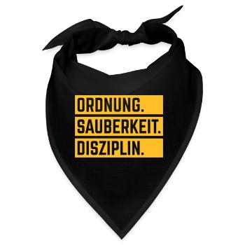 Ordnung Sauberkeit Disziplin, Deutsche Tugenden 1C - Bandana - Schwarz - Vorne