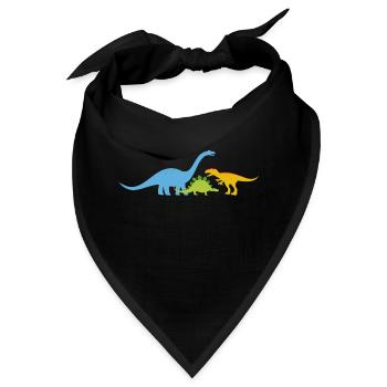 Dinos Dinosaurier - Bandana - Schwarz - Vorne