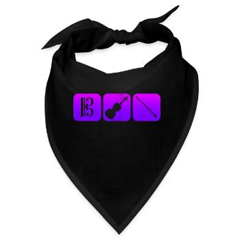 Bratschenschlüssel Bratsche Viola Bratschist - Bandana - Schwarz - Vorne