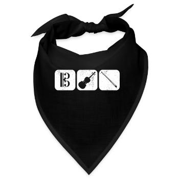Bratschenschlüssel Bratsche Viola Bratschist - Bandana - Schwarz - Vorne