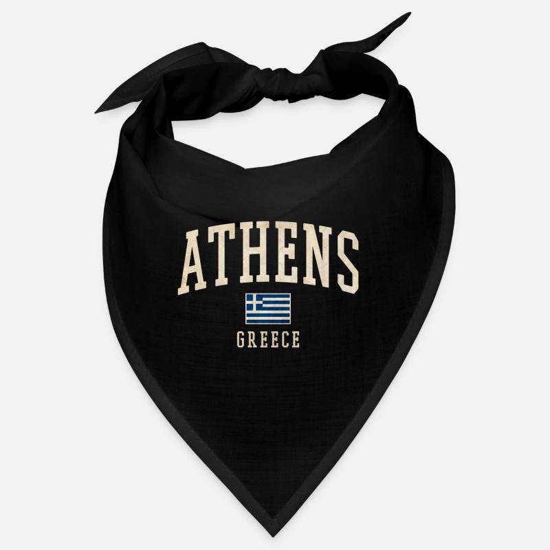 Athènes Grèce Vintage Varsity Bandana