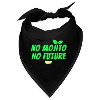 Mojito, Cocktail, Mojito-Fächer, Rum - Bandana - Schwarz - Vorne