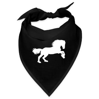 Pferde-Power - Bandana - Schwarz - Vorne