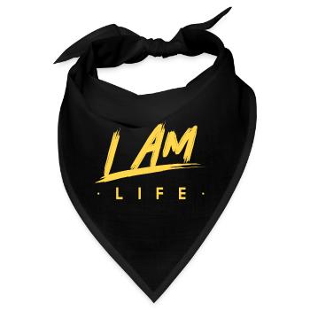 Ich bin das Leben Zen Motivation - Bandana - Schwarz - Vorne