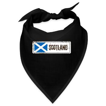 Schottische Flagge - Bandana - Schwarz - Vorne