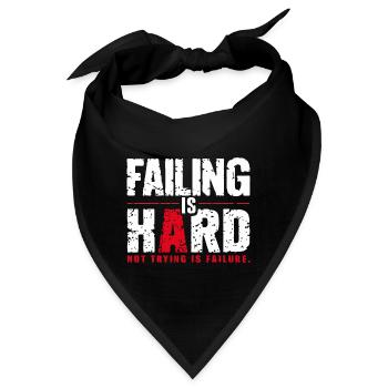Scheitern ist Schwer Motivationsspruch - Bandana - Schwarz - Vorne