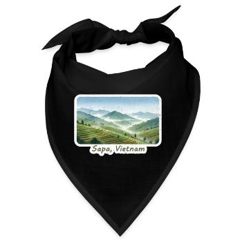 Sapa Terrassenlandschaft Vietnam - Bandana - Schwarz - Vorne