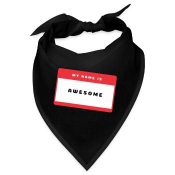 Awesome Namensschild - Bandana - Schwarz - Vorne