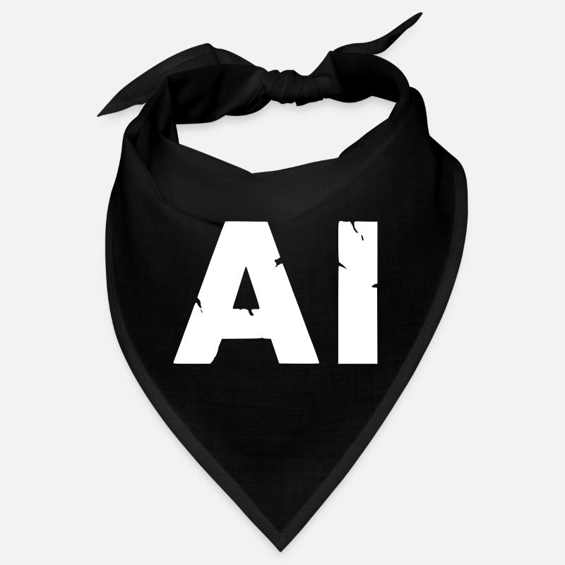 AI Artificial Intelligence Text Grunge Vektor Bandana