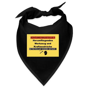 Achtung_Baustelle_PNG - Bandana - Schwarz - Vorne