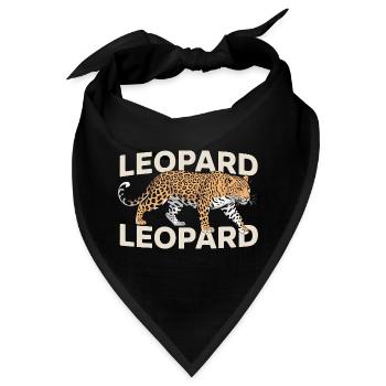 Leopard Leopard Raubkatze Afrika Safari Wildkatze - Bandana - Schwarz - Vorne