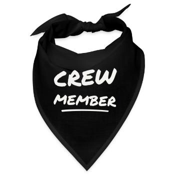 Crew Member Brush Schriftzug - Team Staff Event - Bandana - Schwarz - Vorne