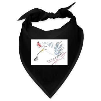 Schau genau da! - Bandana - Schwarz - Vorne