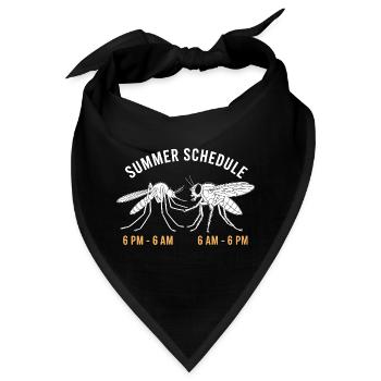 Mücke Fliege Summer Schedule Mückenstich Mücken - Bandana - Schwarz - Vorne