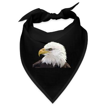 Weißkopfseeadler - Bandana - Schwarz - Vorne