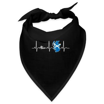 Schottland Alba Schottisch Herzschlag - Bandana - Schwarz - Vorne