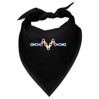 Fahrradkette - Bandana - Schwarz - Vorne