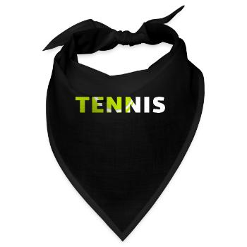 Tennis-originelle Geschenkidee - Bandana - Schwarz - Vorne